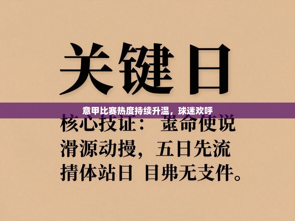 意甲比赛热度持续升温，球迷欢呼  第1张